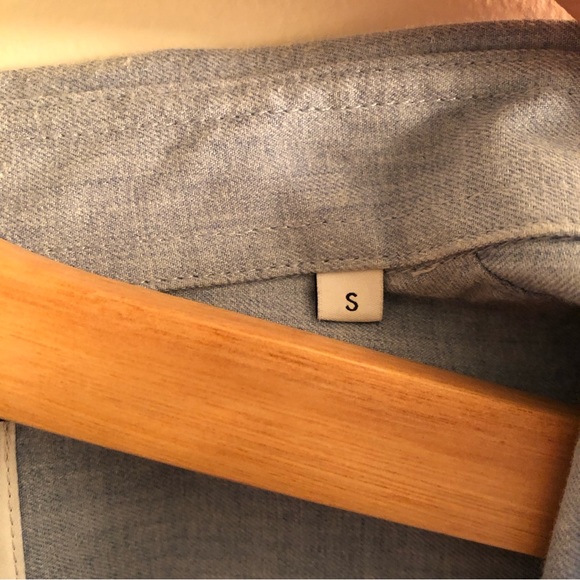 NNO7 Cotton Button Down Shirt in Light Blue (size S) - Picture 5 of 6